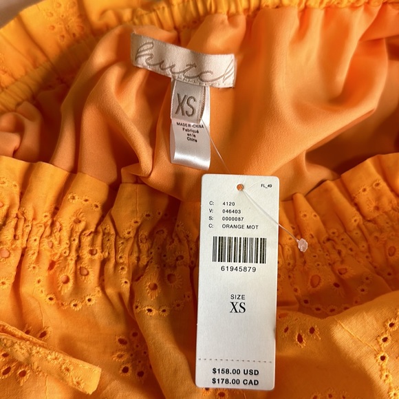 ANTHROPOLOGIE HUTCH Fantine Maxi Skirt-color-block eyelet-elastic waist SZ XS - Picture 9 of 10